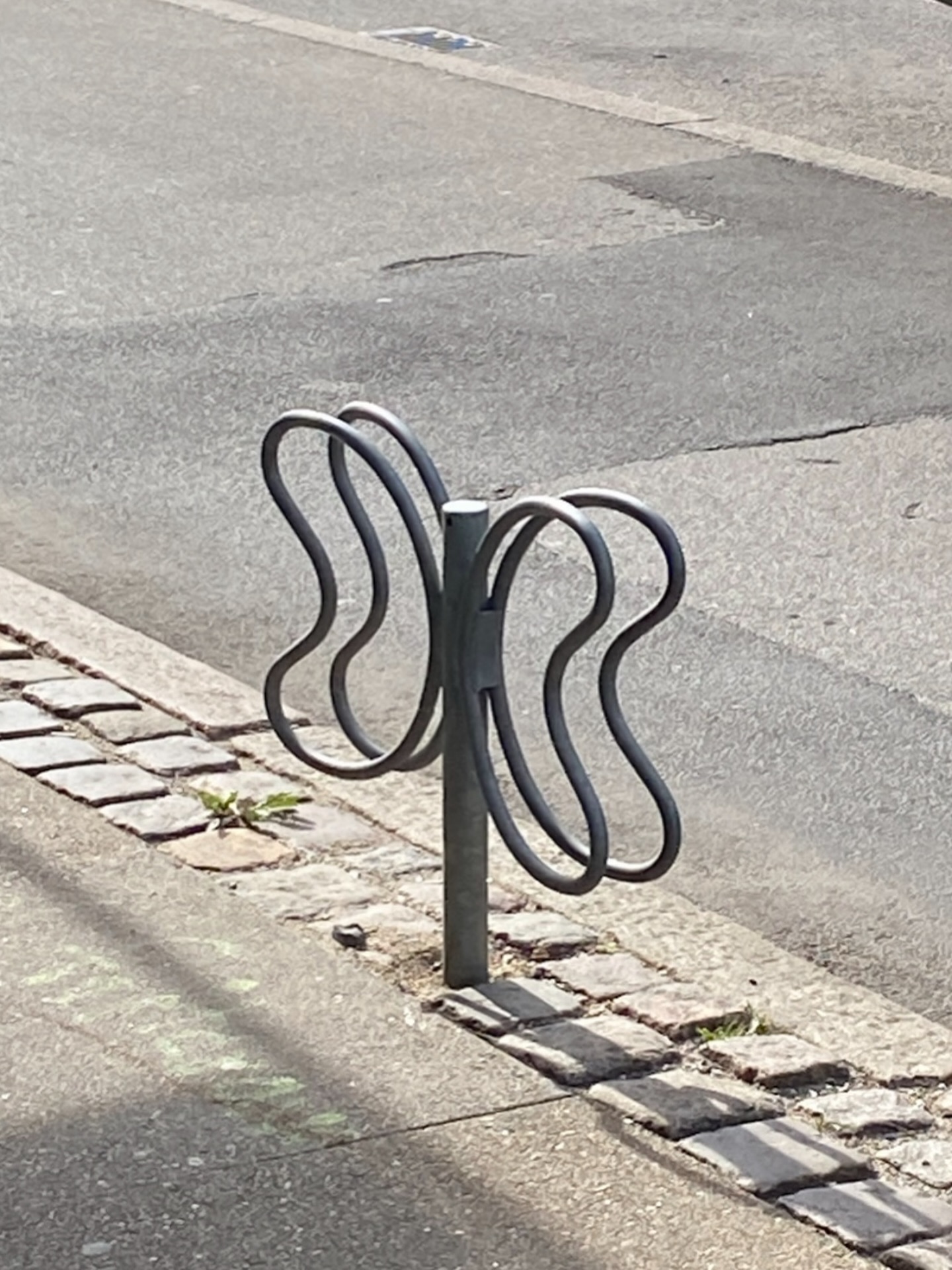 bike rack shapes as a butterfly